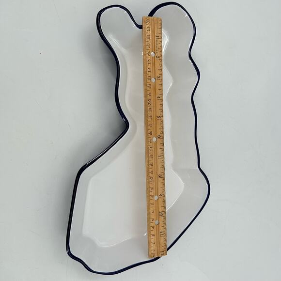 Sagaform Finland Scandinavian Design Serving Candy Bowl Dish NIB Blue White - Picture 10 of 10